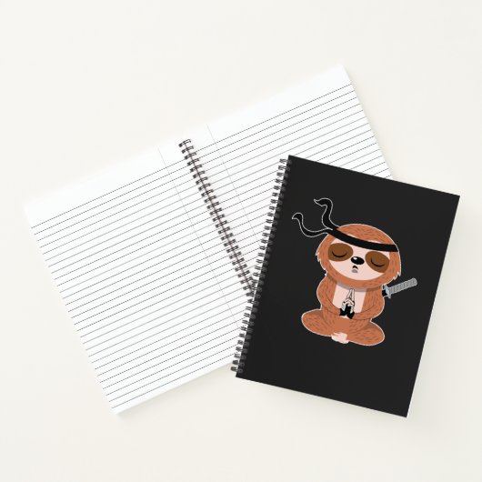 Ninja Sloth Notitieboek (Binnen)