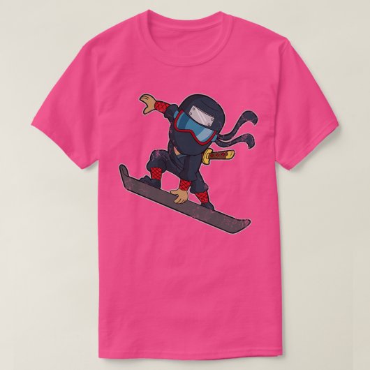 Ninja Snowboard Snowboarder Snowboarding Winter Sp T-shirt (Design voorkant)