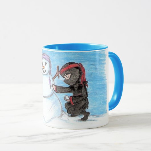 Ninja Snowman ringer Mok (Voorkant rechts)