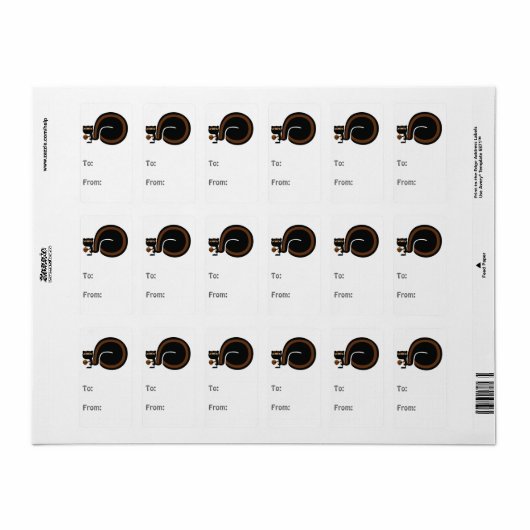 Ninja Squirrel Etiket (Full Sheet)