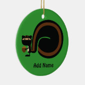 Ninja Squirrel Keramisch Ornament (Rechts)