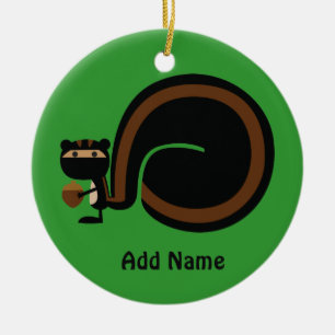 Ninja Squirrel Keramisch Ornament