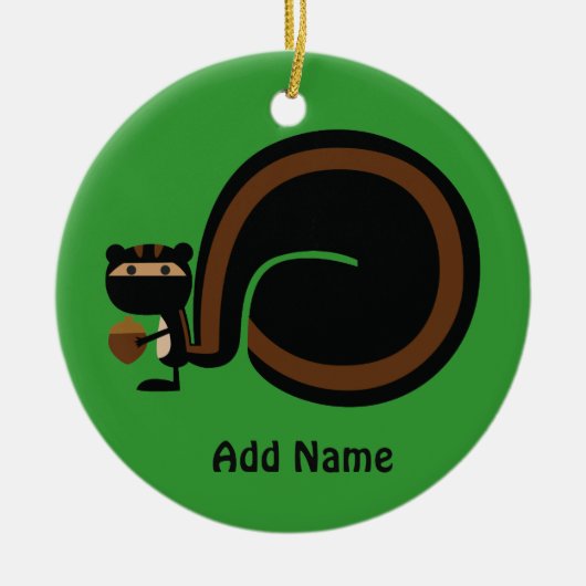 Ninja Squirrel Keramisch Ornament (Voorkant)