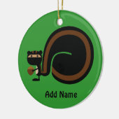 Ninja Squirrel Keramisch Ornament (Links)