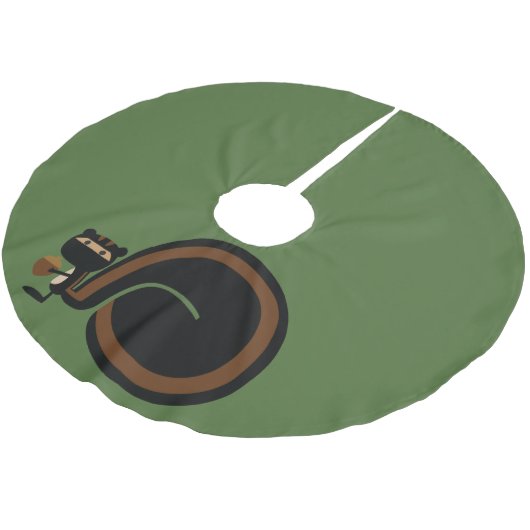 Ninja Squirrel Kerstboom Rok (Gekanteld)