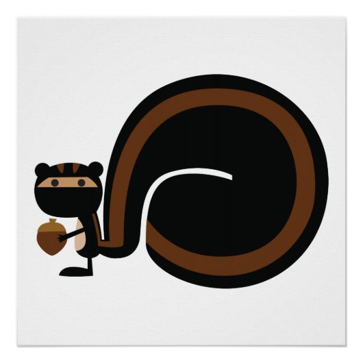 Ninja Squirrel Perfect Poster (Voorkant)