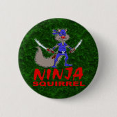 Ninja Squirrel Ronde Button 5,7 Cm (Voorkant)