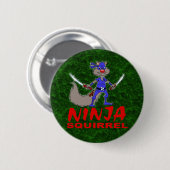 Ninja Squirrel Ronde Button 5,7 Cm (Voorkant /achterkant)