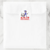 Ninja Squirrel Ronde Sticker (Tas)