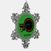 Ninja Squirrel Tin Sneeuwvlok Ornament (Links)