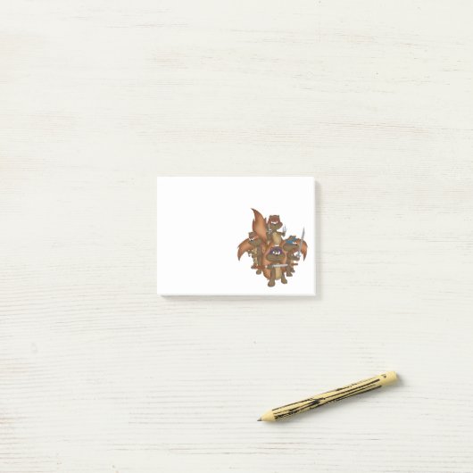 Ninja Squirrels Post-it® Notes (Op bureau)