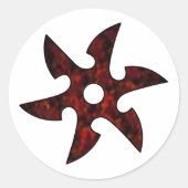 Ninja Star Ronde Sticker (Voorkant)