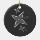 Ninja Stars Keramisch Ornament (Achterkant)