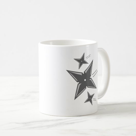 Ninja Stars Koffiemok (Voorkant rechts)