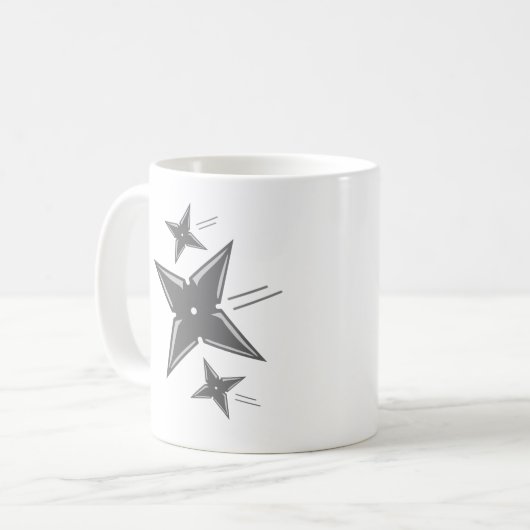 Ninja Stars Koffiemok (Voorkant links)