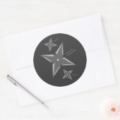 Ninja Stars Ronde Sticker (Envelop)