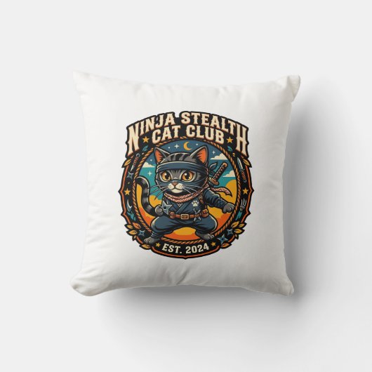 Ninja Stealth Kat Kata Moeder Cadeau Idee - Ninja  Kussen (Voorkant)