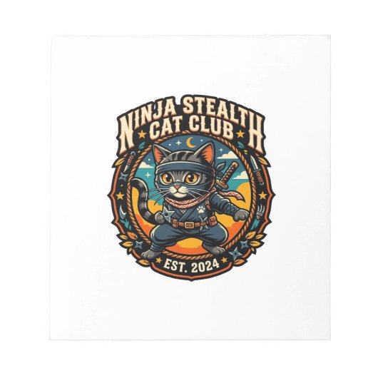 Ninja Stealth Kat Kata Moeder Cadeau Idee - Ninja  Notitieblok (Voorkant)