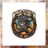 Ninja Stealth Kat Kata Moeder Cadeau Idee - Ninja Raamsticker (Vel 2)