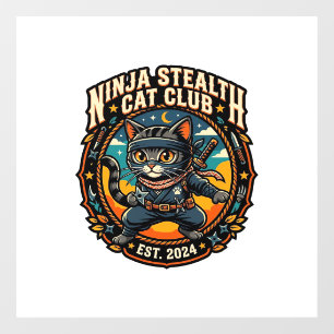 Ninja Stealth Kat Kata Moeder Cadeau Idee - Ninja Raamsticker