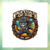 Ninja Stealth Kat Kata Moeder Cadeau Idee - Ninja Raamsticker (Vel 3)