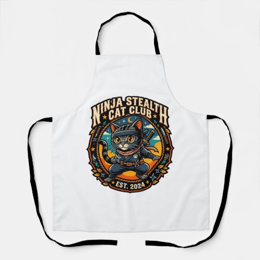 Ninja Stealth Kat Kata Moeder Cadeau Idee - Ninja Schort (Voorkant)