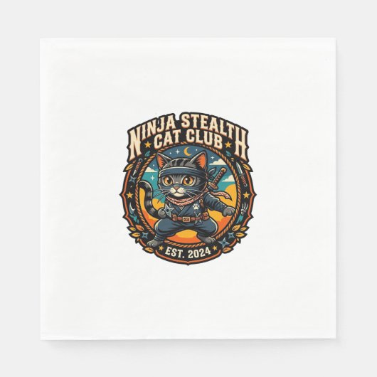 Ninja Stealth Kat Kata Moeder Cadeau Idee - Ninja  Servet (Voorkant)