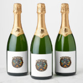 Ninja Stealth Kat Kata Moeder Cadeau Idee - Ninja Sparkling Wijnetiket (Flessen)