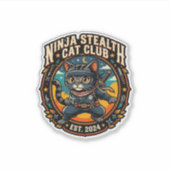 Ninja Stealth Kat Kata Moeder Cadeau Idee - Ninja Sticker (Voorkant)