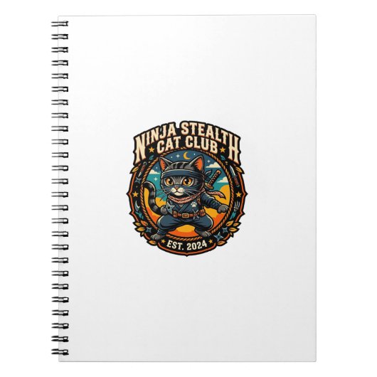 Ninja Stealth Kat Katachtige Moeder Cadeau Idee - Notitieboek (Voorkant)