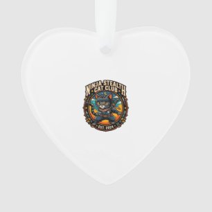 Ninja Stealth Kat Katachtige Moeder Cadeau Idee -  Ornament