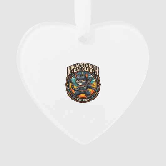 Ninja Stealth Kat Katachtige Moeder Cadeau Idee - Ornament (voorkant)