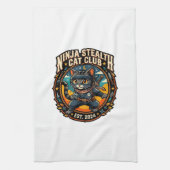 Ninja Stealth Kat Katachtige Moeder Cadeau Idee - Theedoek (Verticaal)