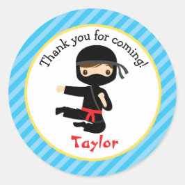 Ninja Stickers (Blue Boy Ninja Birthday Party)