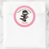 Ninja Stickers (Roze Girl Ninja Birthday Party) (Tas)