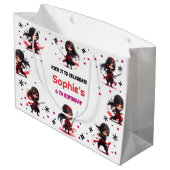 Ninja stijl kinder meisjesachtige verjaardag groot cadeauzakje (Achterkant Gekanteld)