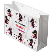 Ninja stijl kinder meisjesachtige verjaardag groot cadeauzakje (Voorkant Gekanteld)