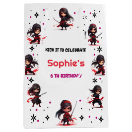 Ninja stijl kinder meisjesachtige verjaardag medium cadeauzakje