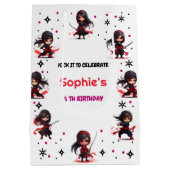 Ninja stijl kinder meisjesachtige verjaardag medium cadeauzakje (Achterkant)