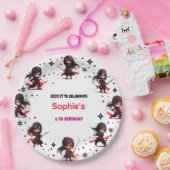 Ninja stijl kinder meisjesachtige verjaardag papieren bordje (Feest)