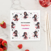 Ninja stijl kinder meisjesachtige verjaardag servet (Insitu)