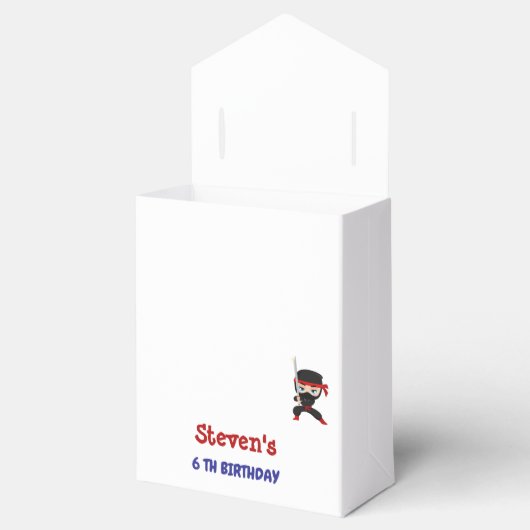 Ninja stijl kinderverjaardag bedankdoosjes (Geopend)
