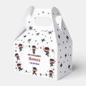 Ninja stijl kinderverjaardag bedankdoosjes (Voorkant Zijde)