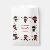 Ninja stijl kinderverjaardag bedankzakje (Voorkant)