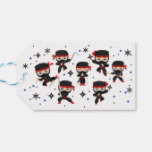 Ninja stijl kinderverjaardag cadeaulabel (Achterkant Horizontaal)