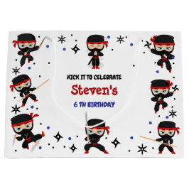 Ninja stijl kinderverjaardag groot cadeauzakje