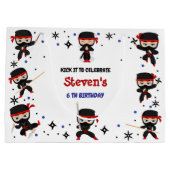 Ninja stijl kinderverjaardag groot cadeauzakje (Achterkant)