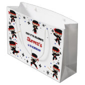 Ninja stijl kinderverjaardag groot cadeauzakje (Achterkant Gekanteld)