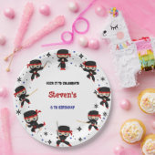 Ninja stijl kinderverjaardag papieren bordje (Feest)