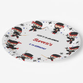 Ninja stijl kinderverjaardag papieren bordje (Gekanteld)